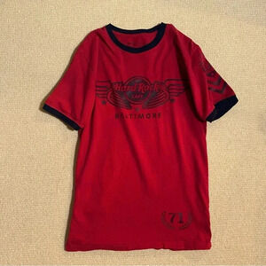 Hard Rock Cafe Baltimore Red Shirt Adult Size Small Vintage